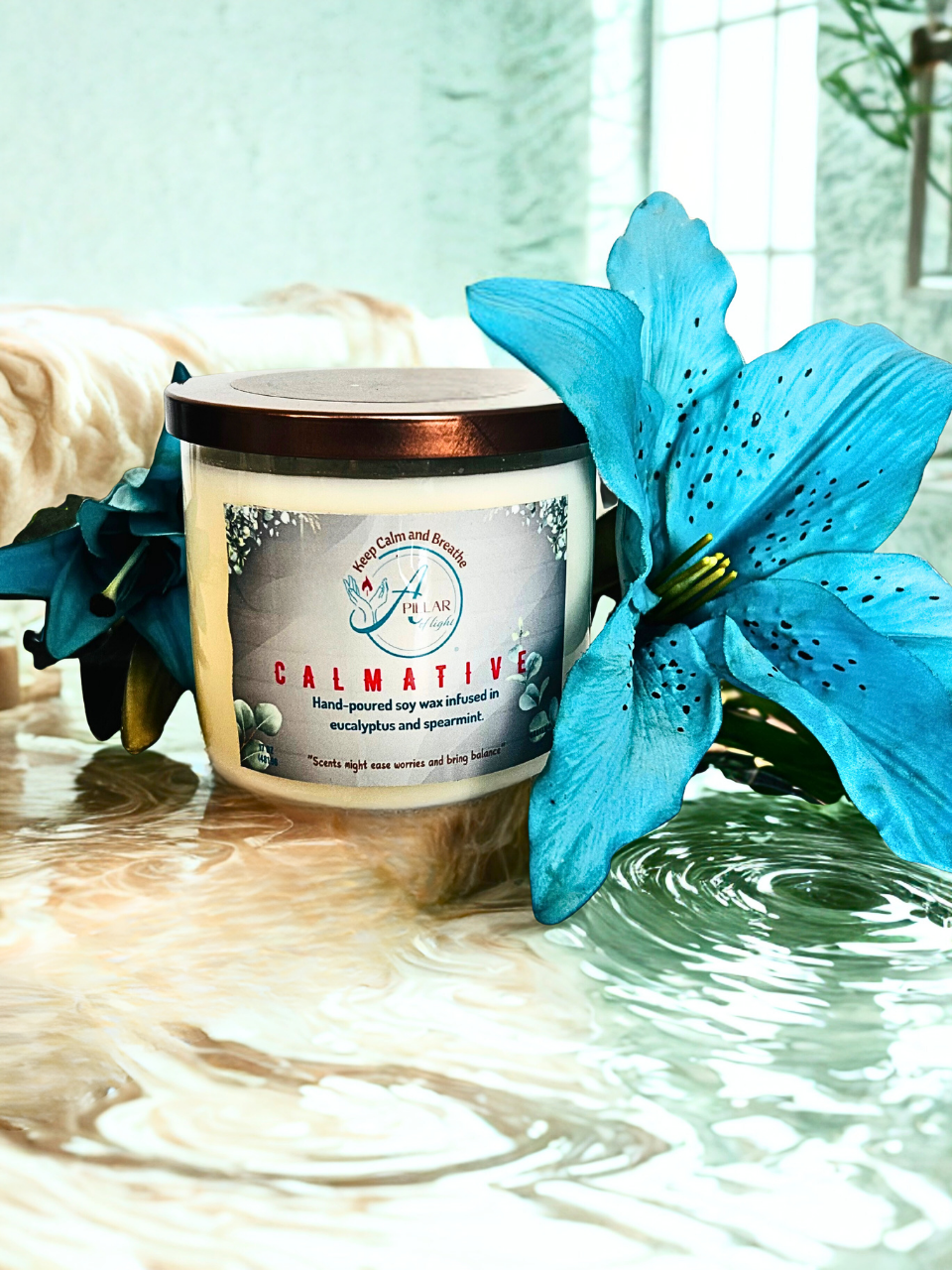 Calmative 17 oz 3-wick Eucalyptus & Spearmint Candle