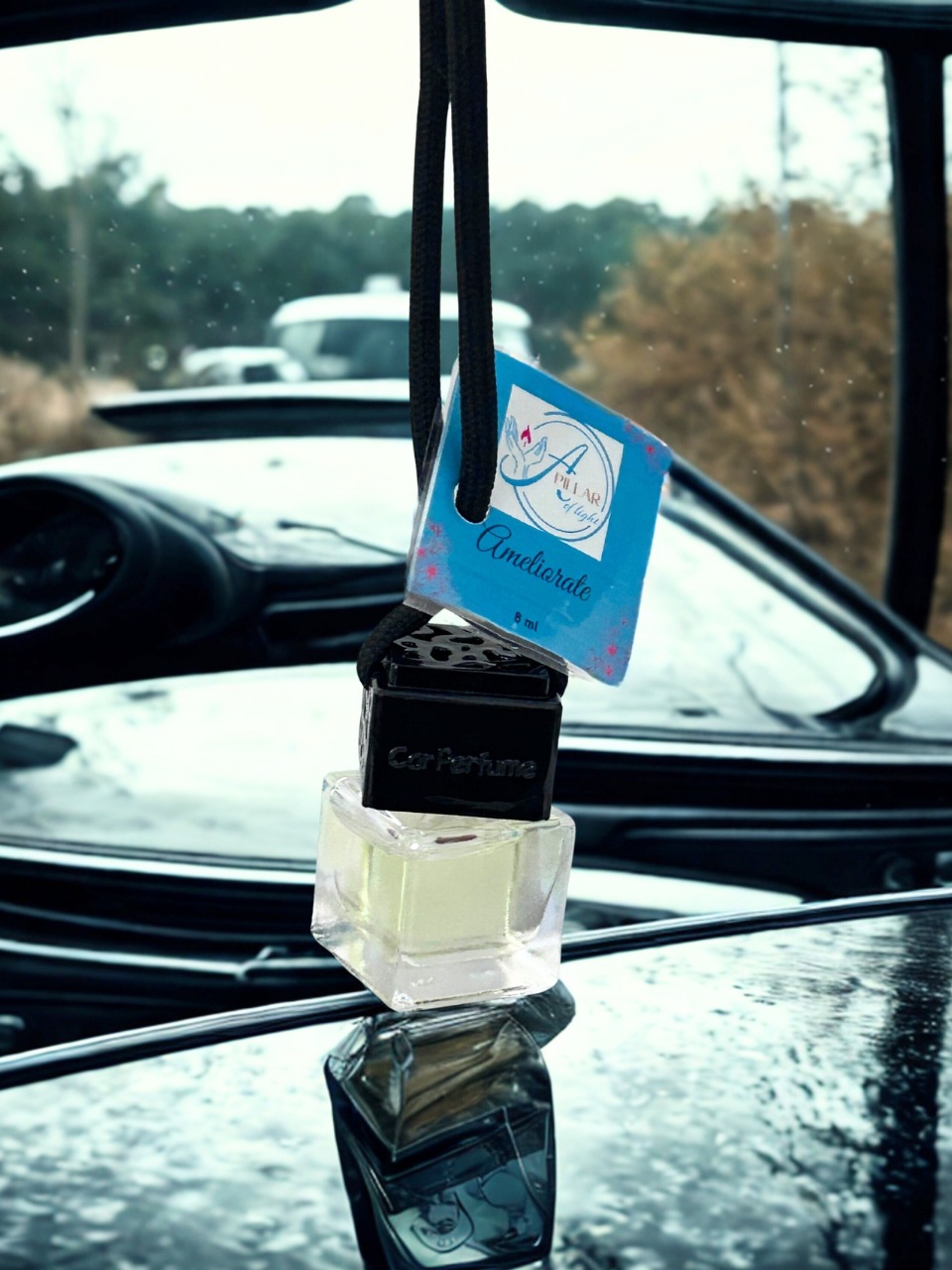 Ameliorate Premium car air freshener with compact stylish design - weeks of continuous scent for daily commutes