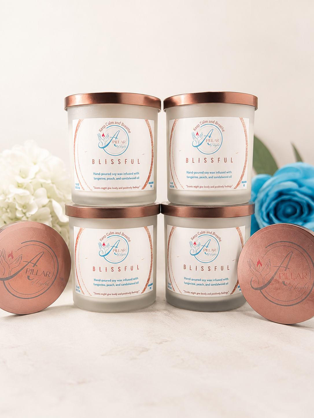 Six blissful candles