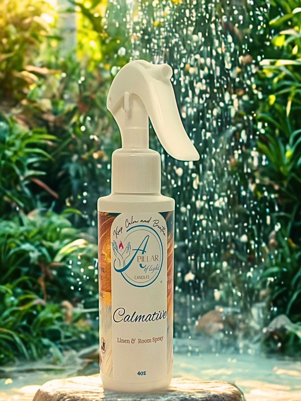 Premium 4oz Room & Linen Calmative Spray  - non-toxic long-lasting fragrance of Eucalyptus Spearmint scent , a clean everyday use by A Pillar of Light