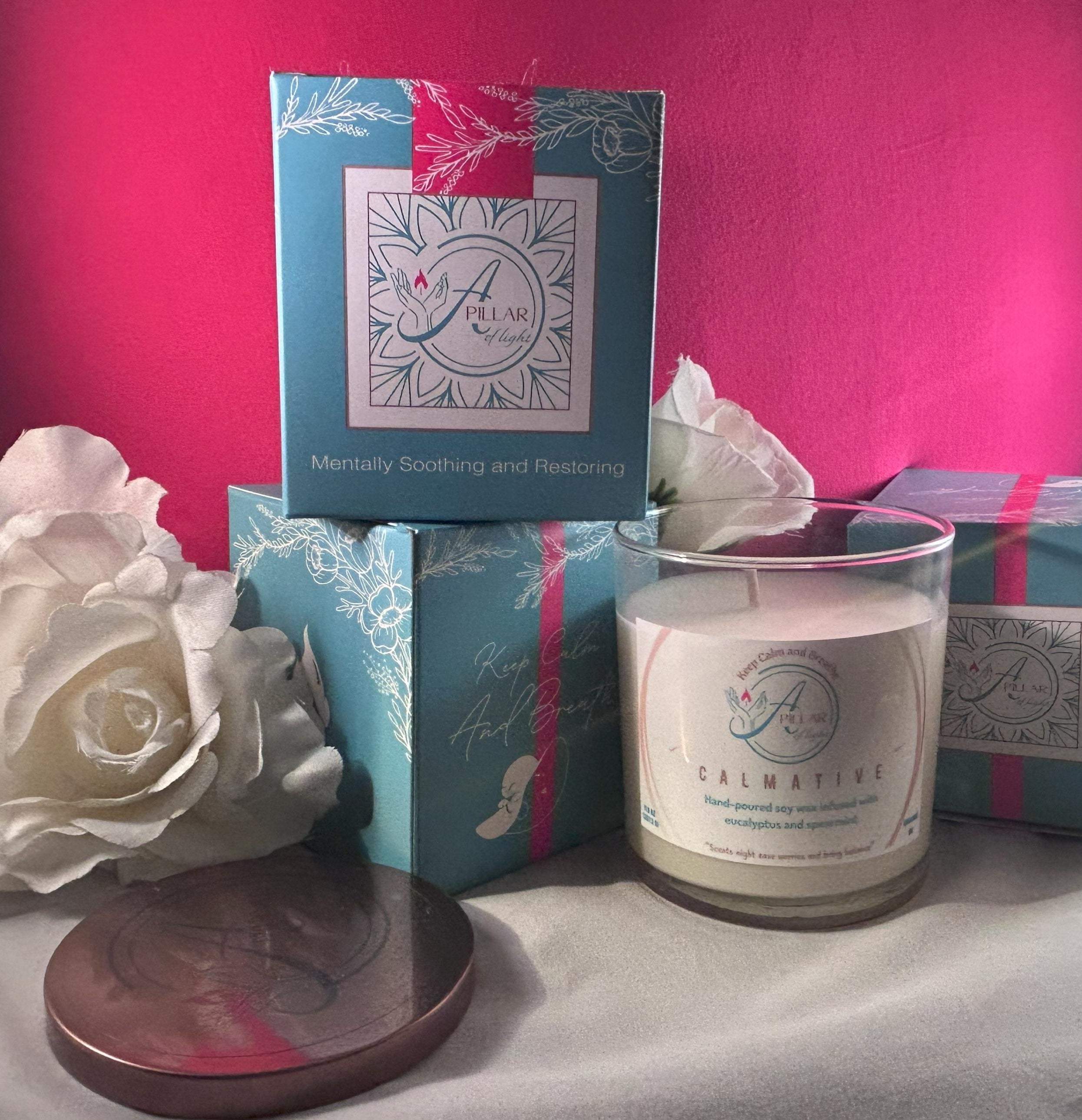 Calmative Eucalyptus & Spearmint Candle - spa-inspired luxury candle