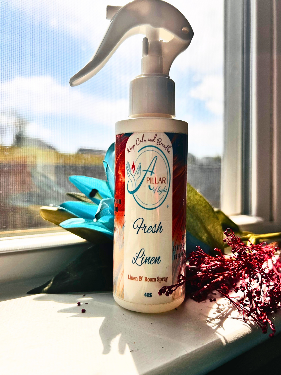 Fresh Linen Spray 4oz - crisp clean odor eliminator for refreshing atmosphere on fabrics and rooms